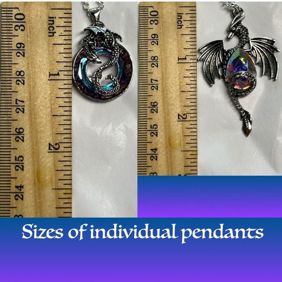 “Smaug in Flight" Dragon Handmade 2-Layer Necklace Tolkien, Empyrean Fourth Wing - Picture 14 of 16